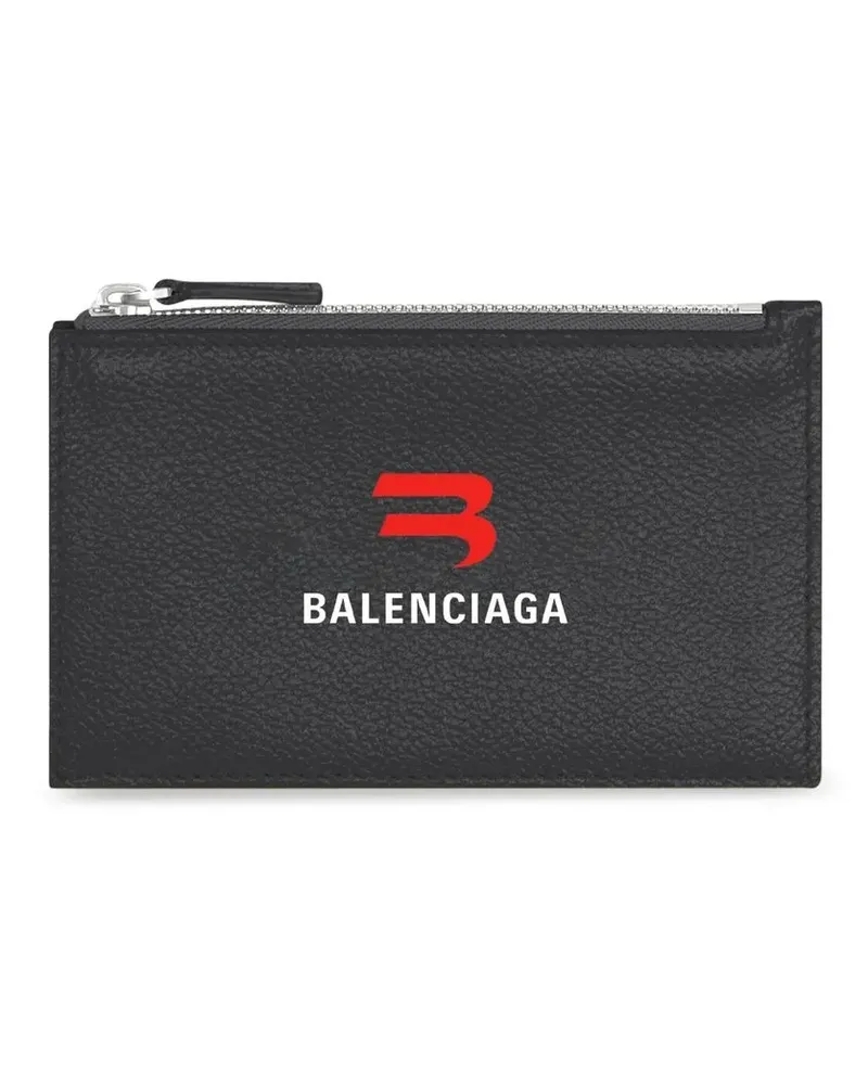 Balenciaga Kartenetui mit Logo-Print - Schwarz Schwarz