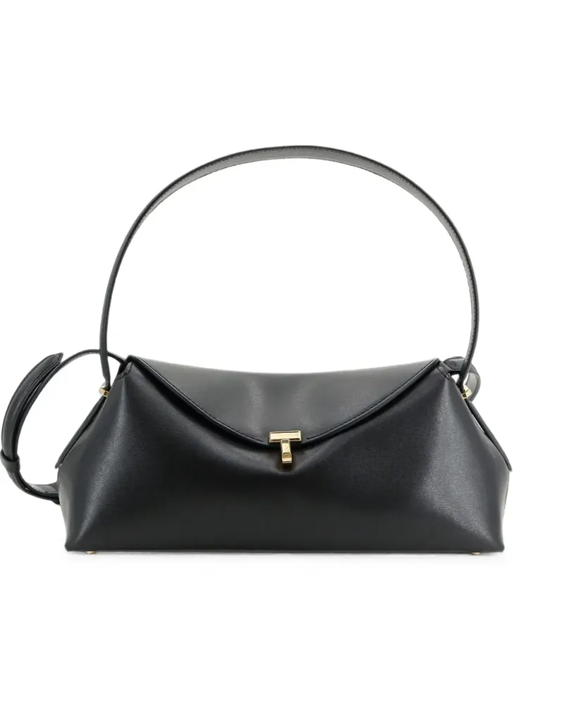 Totême T-Lock leather shoulder bag - Schwarz Schwarz