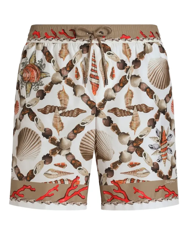Dolce & Gabbana Badeshorts mit Muschel-Print - Nude Nude