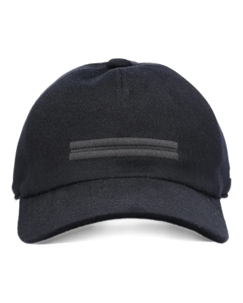 Ermenegildo Zegna Baseballkappe mit Logo-Schild - Blau Blau