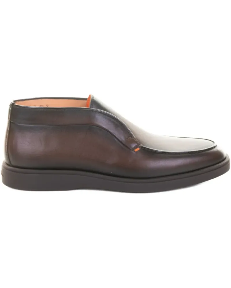 Santoni panelled leather boots - Braun Braun