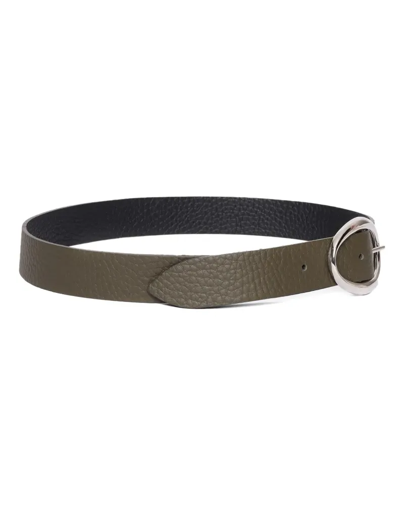 Orciani oval-buckle leather belt - Grün Grün