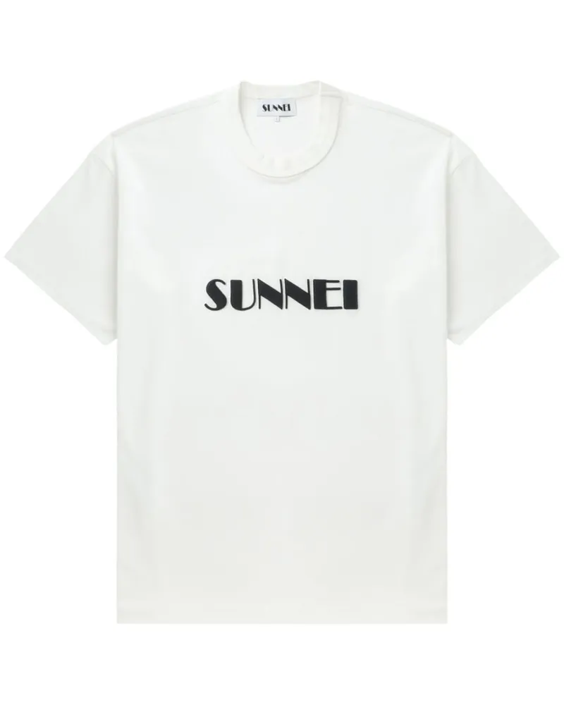 SUNNEI T-Shirt mit Logo-Print Weiß