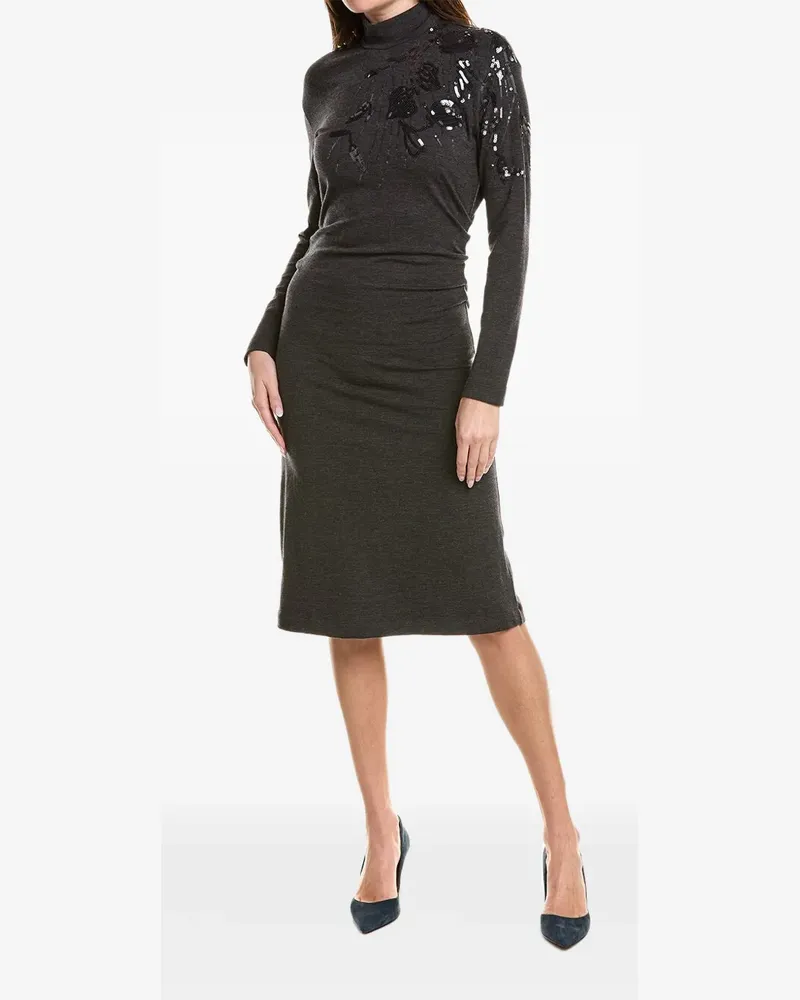 Brunello Cucinelli Kleid mit Pailletten - Grau Grau