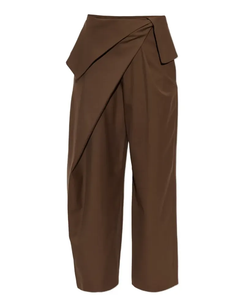 Loewe Hose mit Bundfalten - Braun Braun