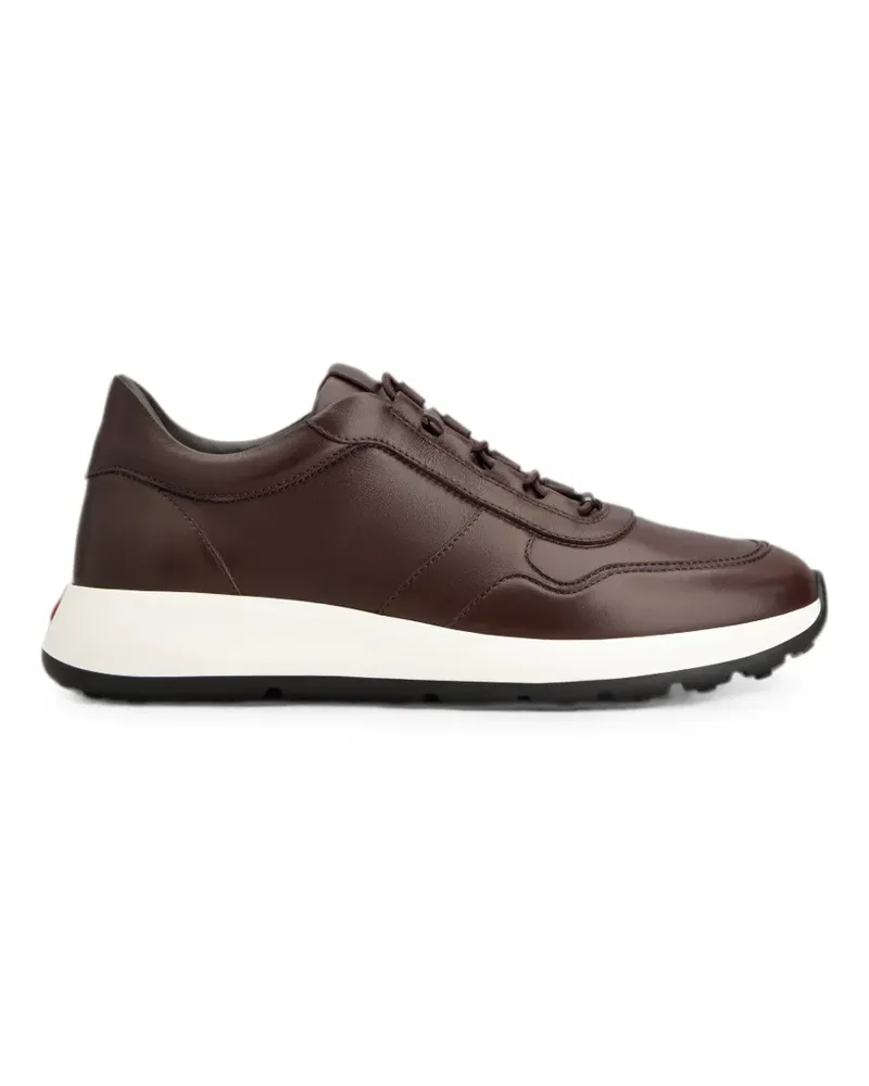 TOD'S Red Dot sneakers in leather - Braun Braun