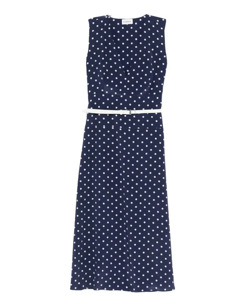 P.A.R.O.S.H. polka-dot belt midi dress - Blau Blau