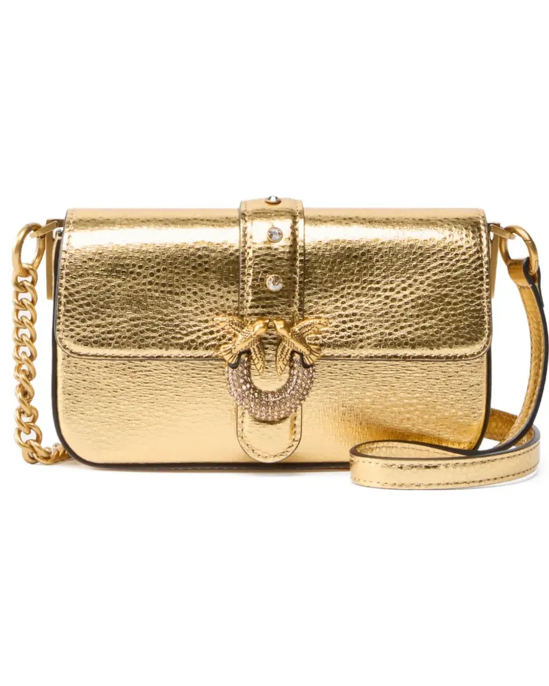Pinko Umhängetasche im Metallic-Look - Gold Gold