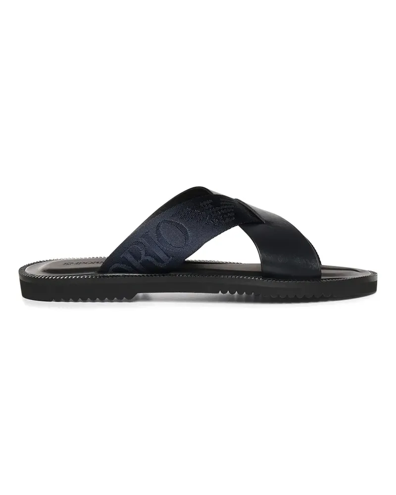 Emporio Armani crossover-strap sandals - Blau Blau