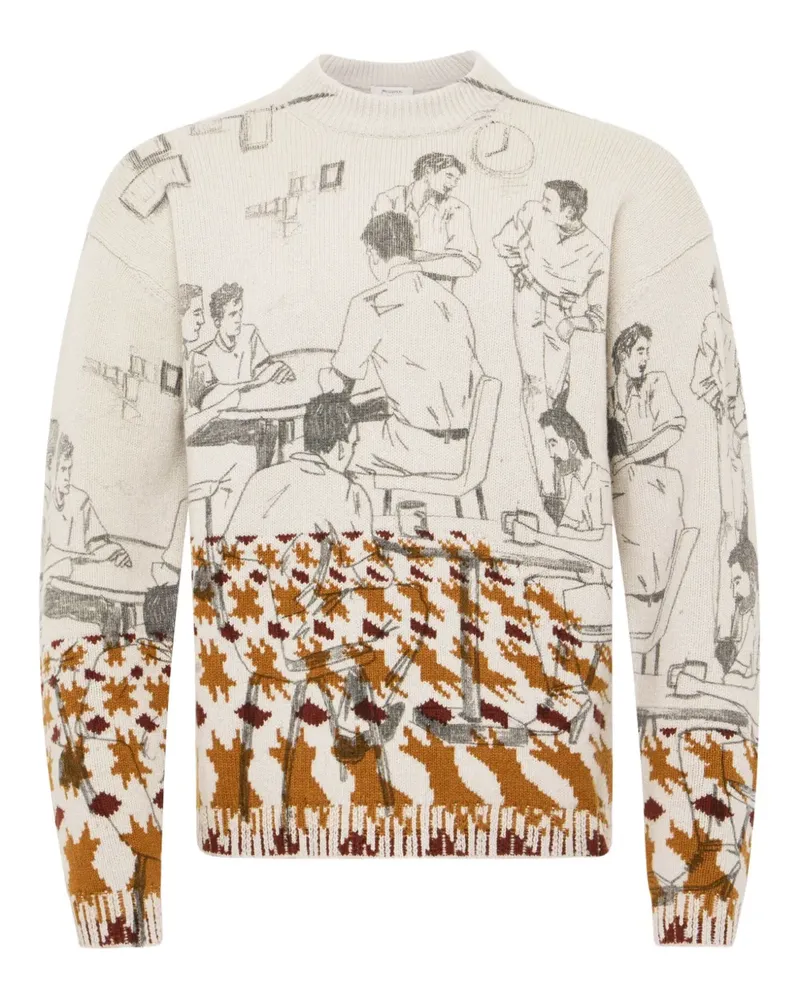 J.W.Anderson Pullover mit Hahnentrittmuster - Grau Grau