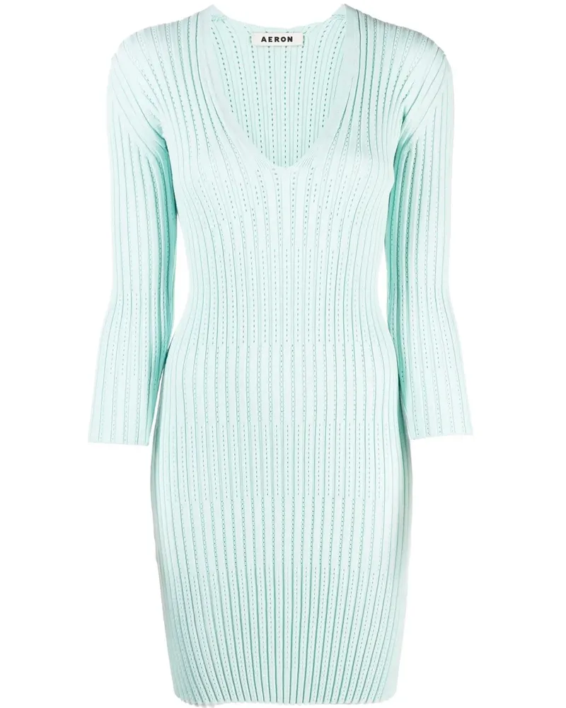 AERON Langärmeliges Strickkleid - Blau Blau