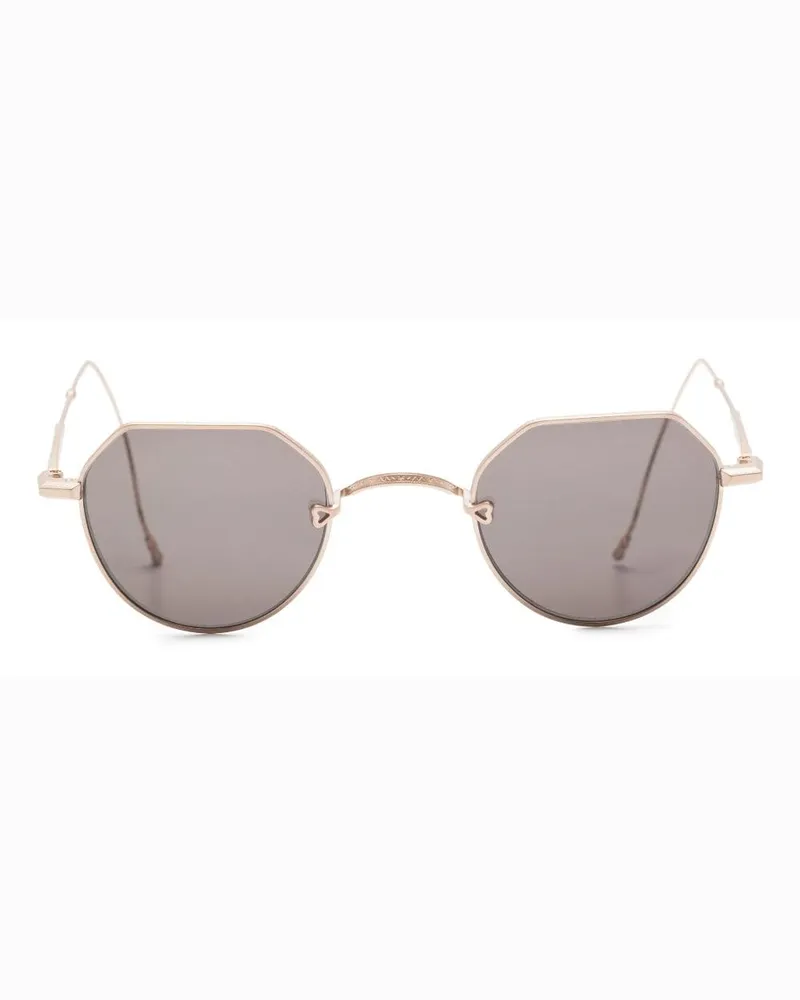 MATSUDA Sonnenbrille mit rundem Gestell Gold