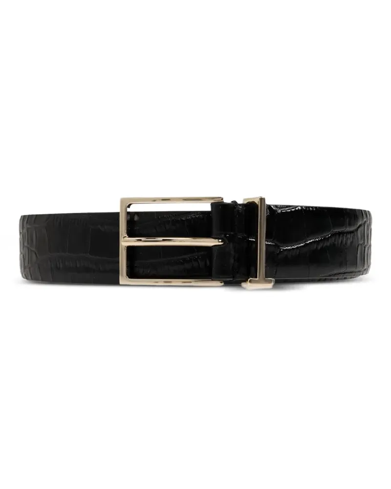 Tom Ford Gürtel mit Kroko-Effekt - Schwarz Schwarz