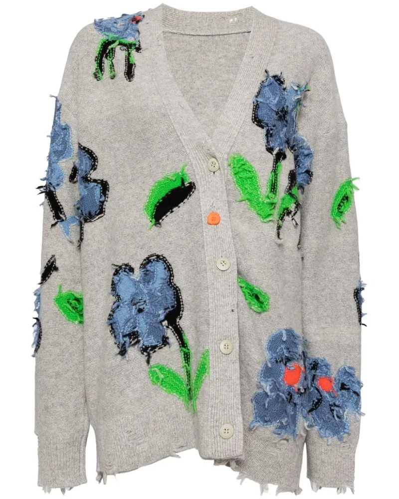 JNBY Cardigan mit Blumenmuster - Grau Grau