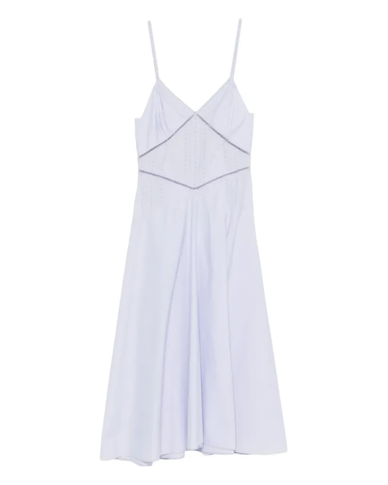 forte_forte Kleid mit V-Ausschnitt - Weiß Weiß