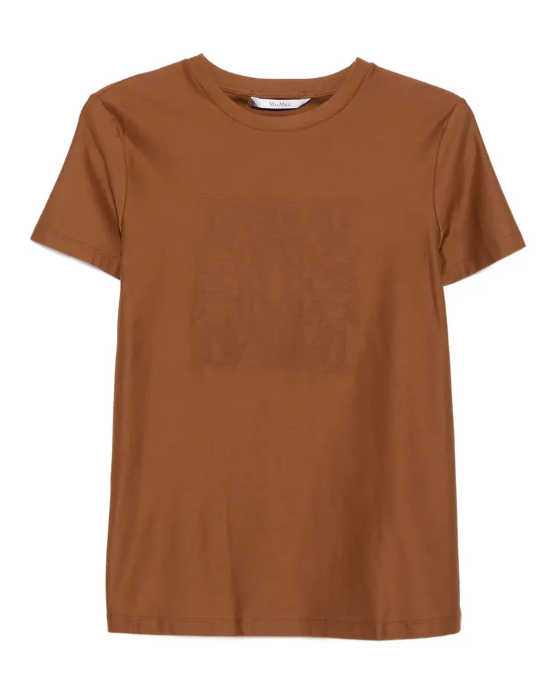 Max Mara Panfilo T-Shirt mit Logo - Braun Braun