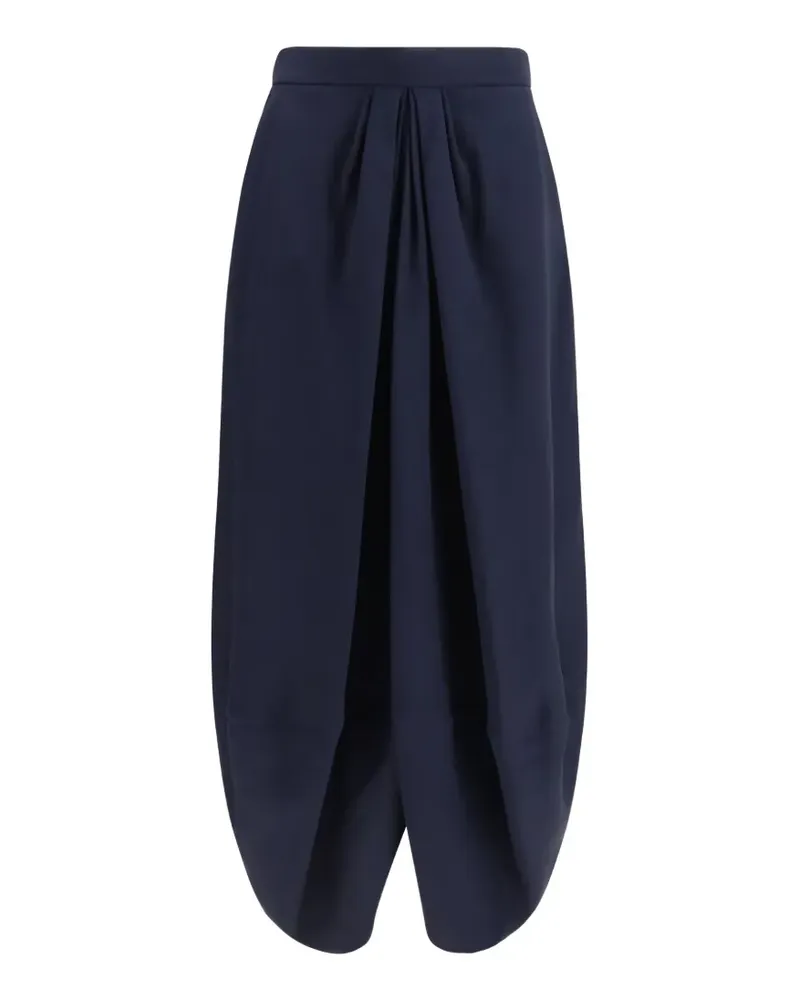Giorgio Armani pleated-detail tulip-hem skirt - Blau Blau