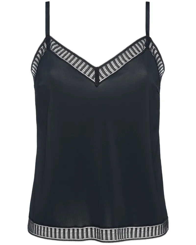 Eres Sandra Graphic Top mit V-Ausschnitt - Blau Blau