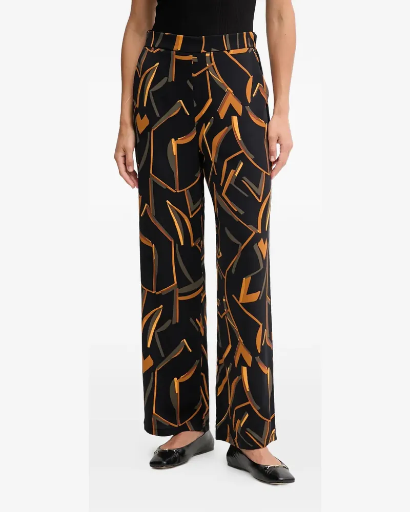 Joseph Ribkoff geometric-pattern trousers - Schwarz Schwarz