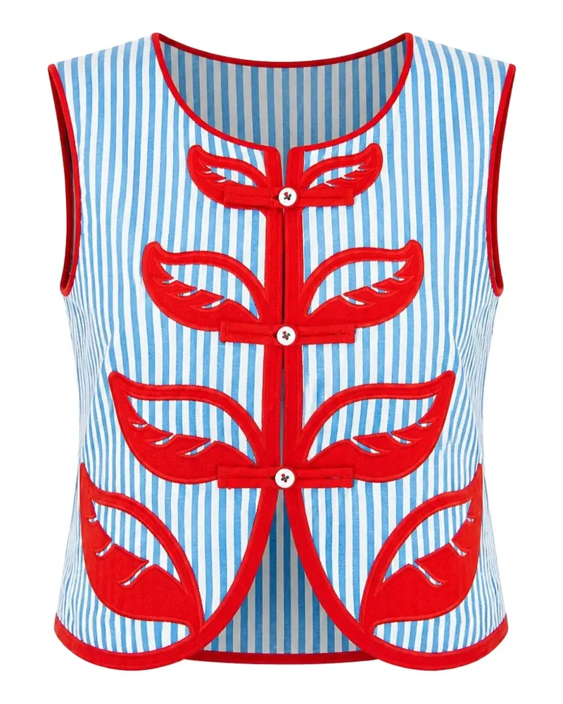 FARM Rio striped sleeveless top - Blau Blau