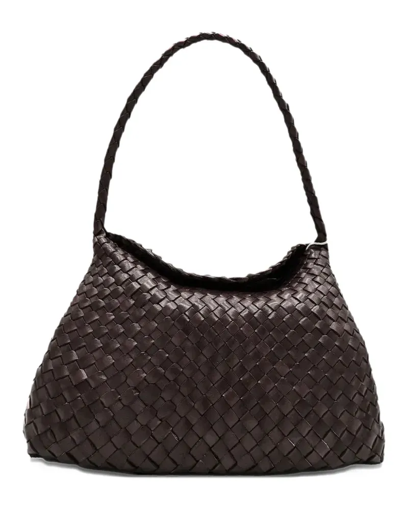 Dragon Diffusion mini Santa Maria S. Croce woven tote bag - Braun Braun