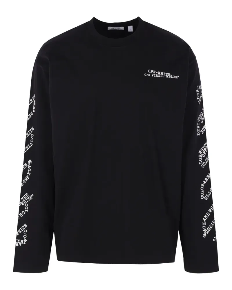 OFF-WHITE long-sleeve graphic T-shirt - Schwarz Schwarz