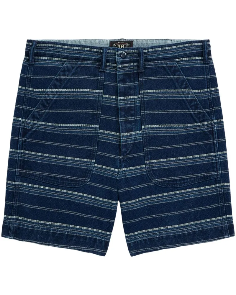 Ralph Lauren Gestreifte Jeans-Shorts Blau