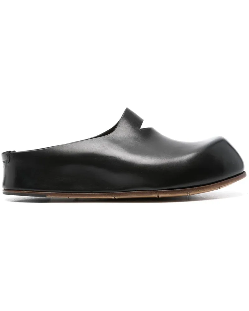 Premiata El Banero Slipper aus Leder - Schwarz Schwarz