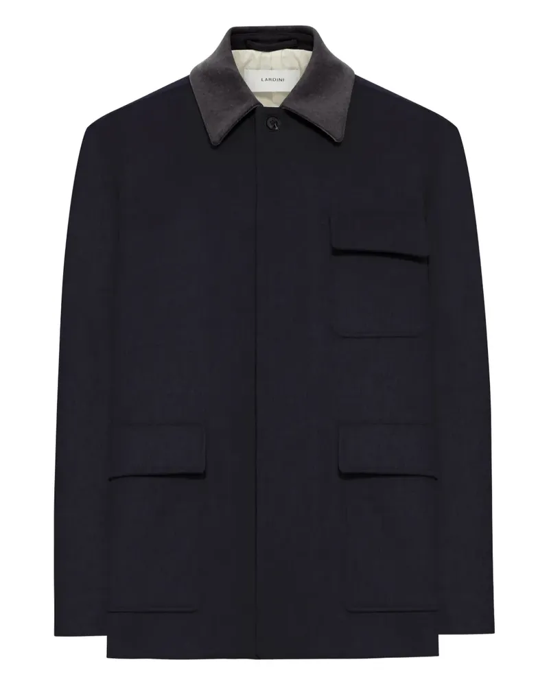 LARDINI Jacke mit Kontrastkragen - Blau Blau