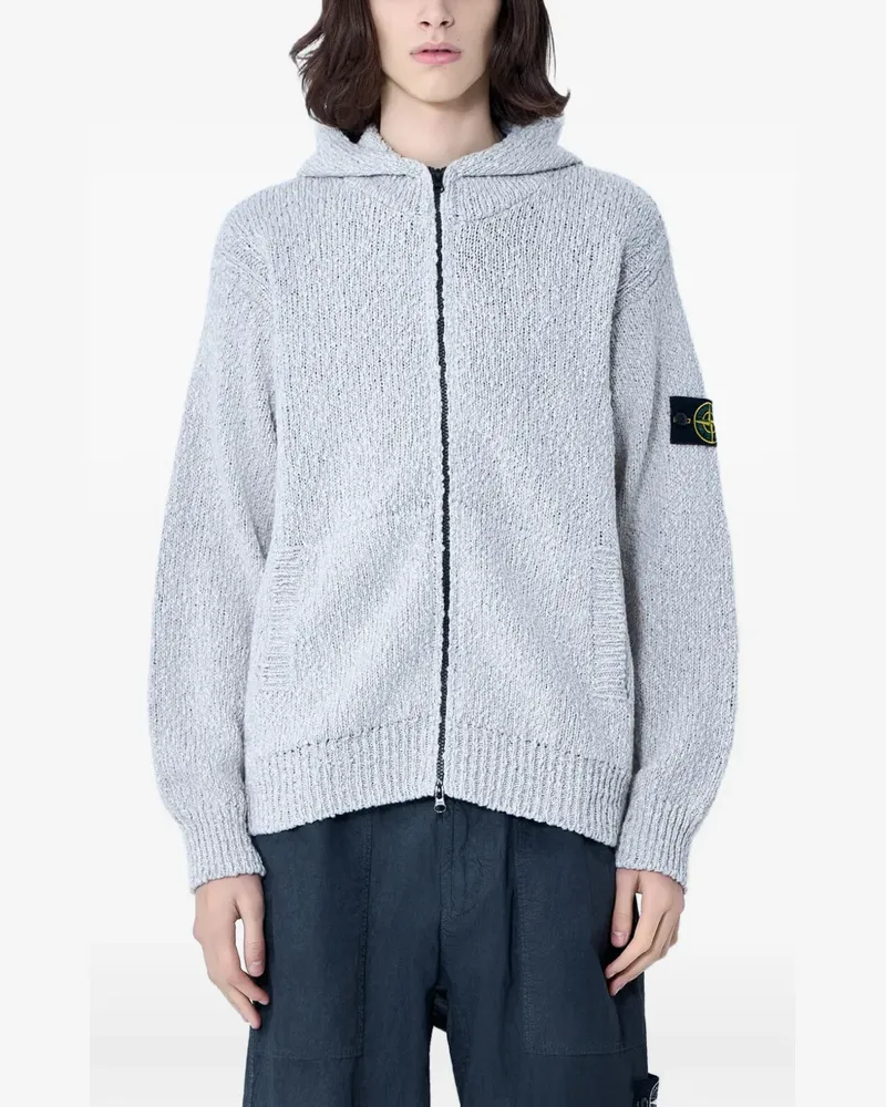 Stone Island Kapuzenjacke mit Reißverschluss - Grau Grau