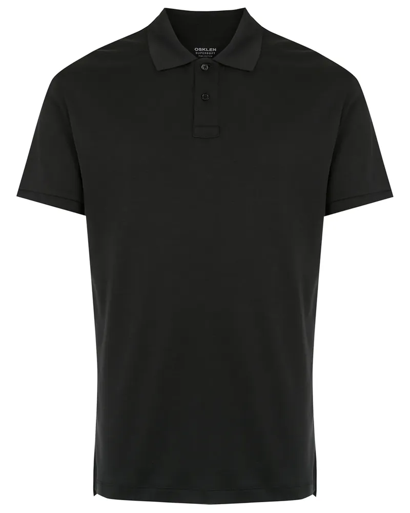 Osklen Poloshirt mit Knöpfen - Schwarz Schwarz