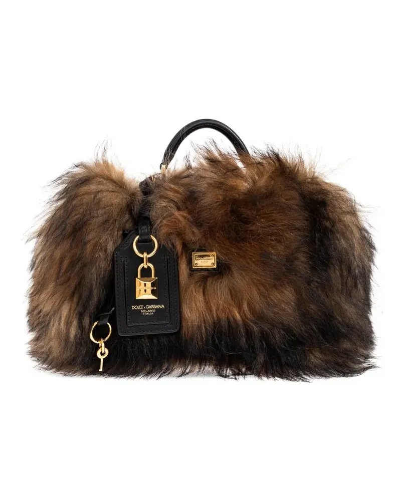 Dolce & Gabbana Furry tote bag - Braun Braun