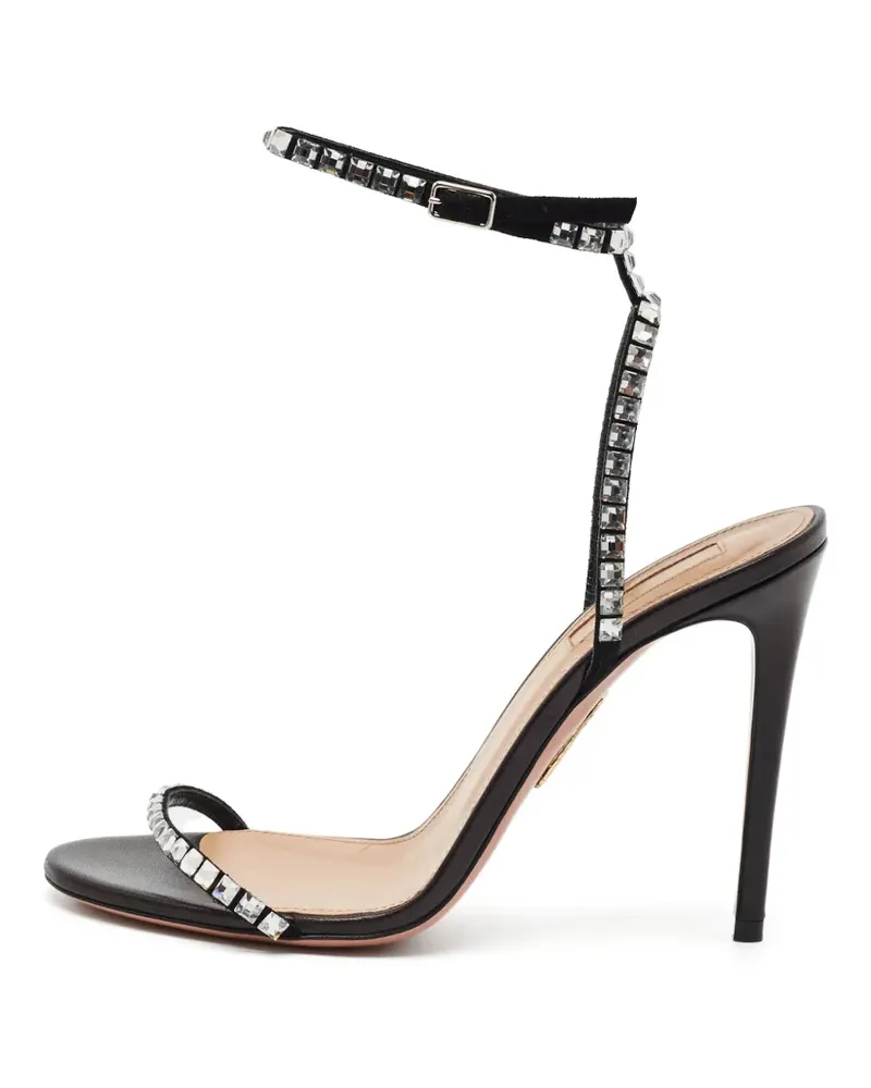 Aquazzura Sandalen mit Kristallen - Schwarz Schwarz