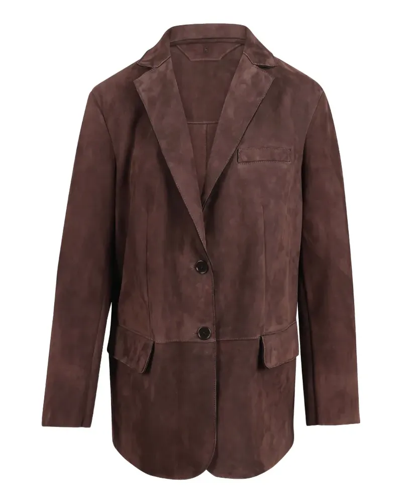 Salvatore Santoro suede single-breasted jacket - Braun Braun