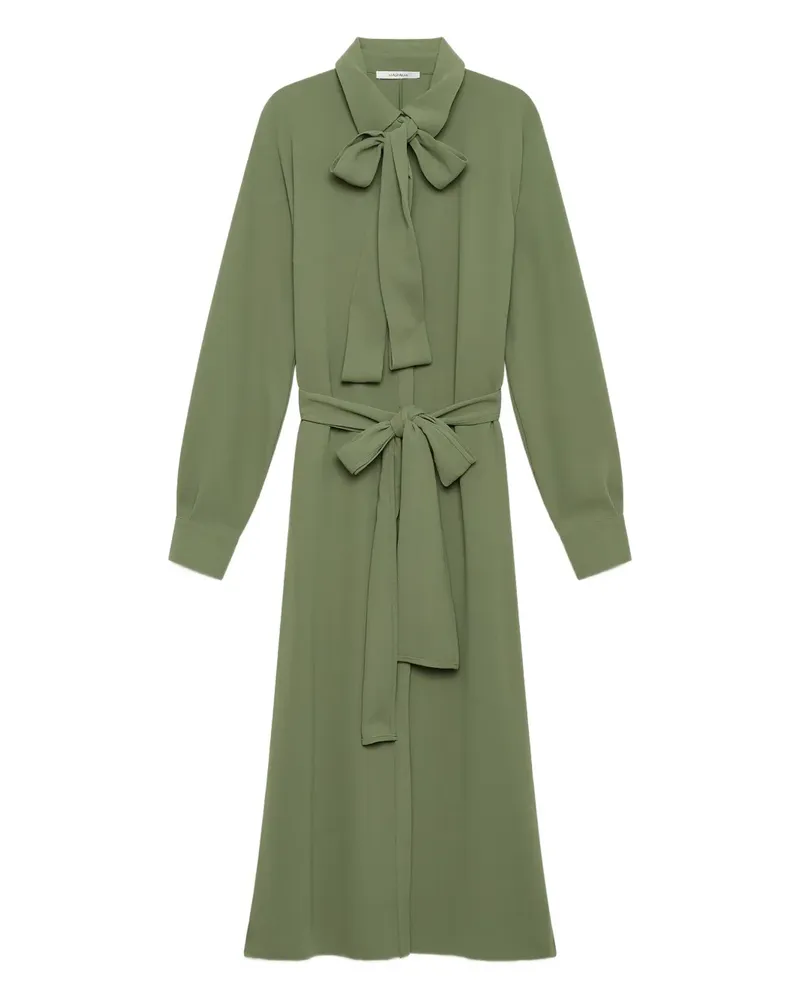 Maliparmi Gürtel-Kleid mit Fliege - Grün Grün