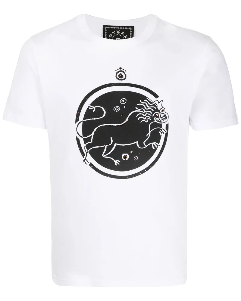 10 Corso Como T-Shirt mit Löwe-Print Weiß