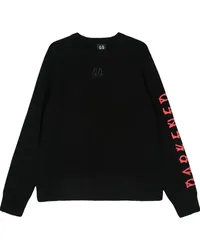 44 LABEL GROUP Darkned Pullover mit Logo-Print Schwarz