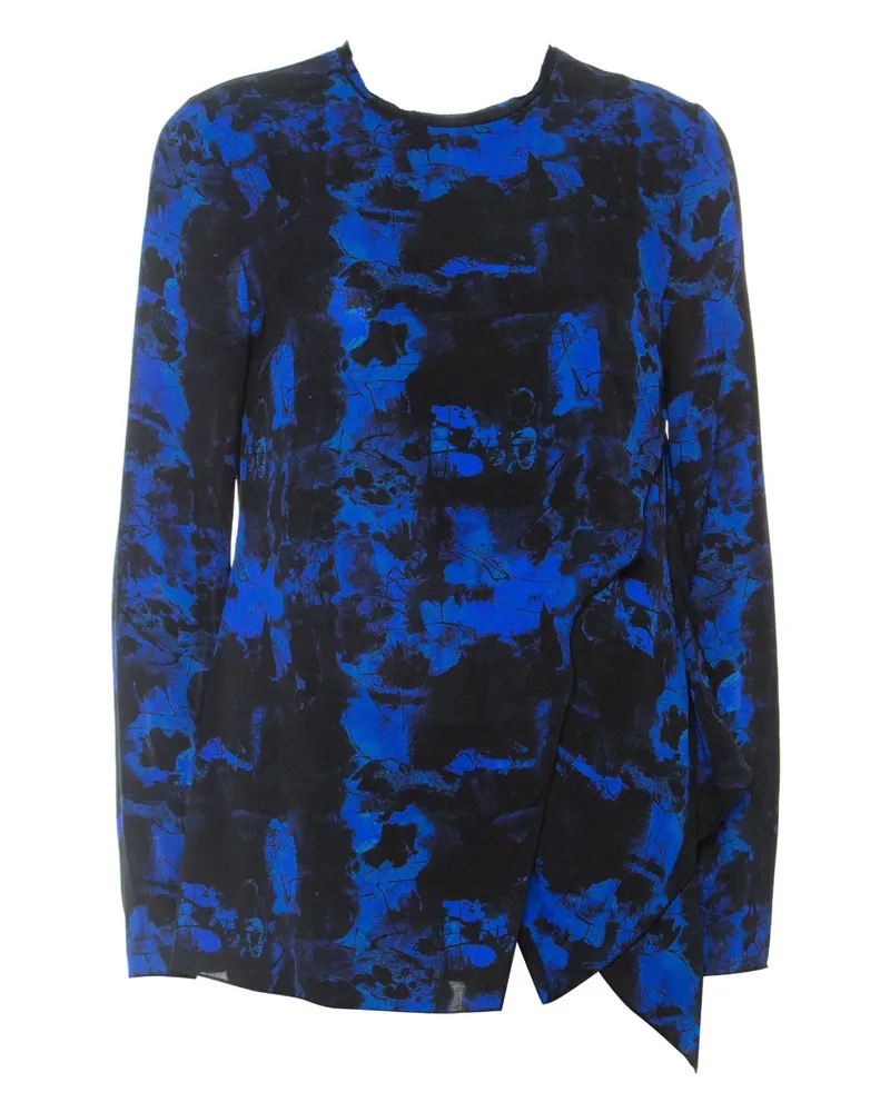 Proenza Schouler Pre-owned Langarmshirt mit abstraktem Print - Blau Blau