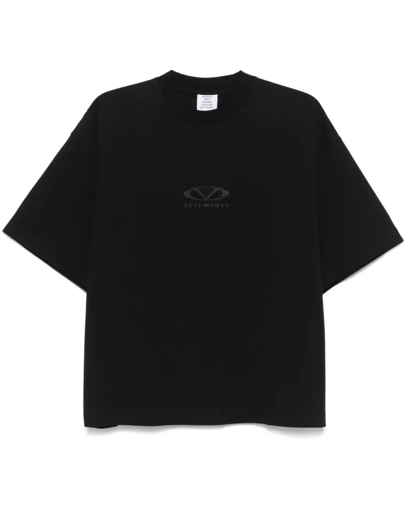 VETEMENTS T-Shirt mit Logo-Print - Schwarz Schwarz
