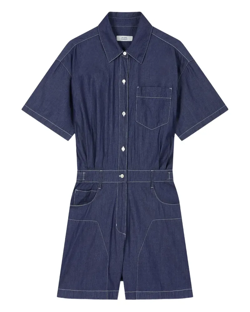 STUDIO TOMBOY Jumpsuit mit Knopfverschluss - Blau Blau