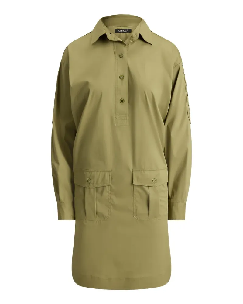 Ralph Lauren Utility-Hemd-Minikleid mit Schnürung - Grün Grün