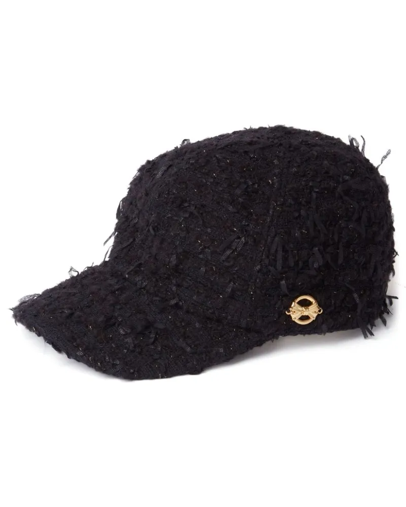 Nina Ricci Tweed-Baseballkappe mit Anhängerdetail - Schwarz Schwarz