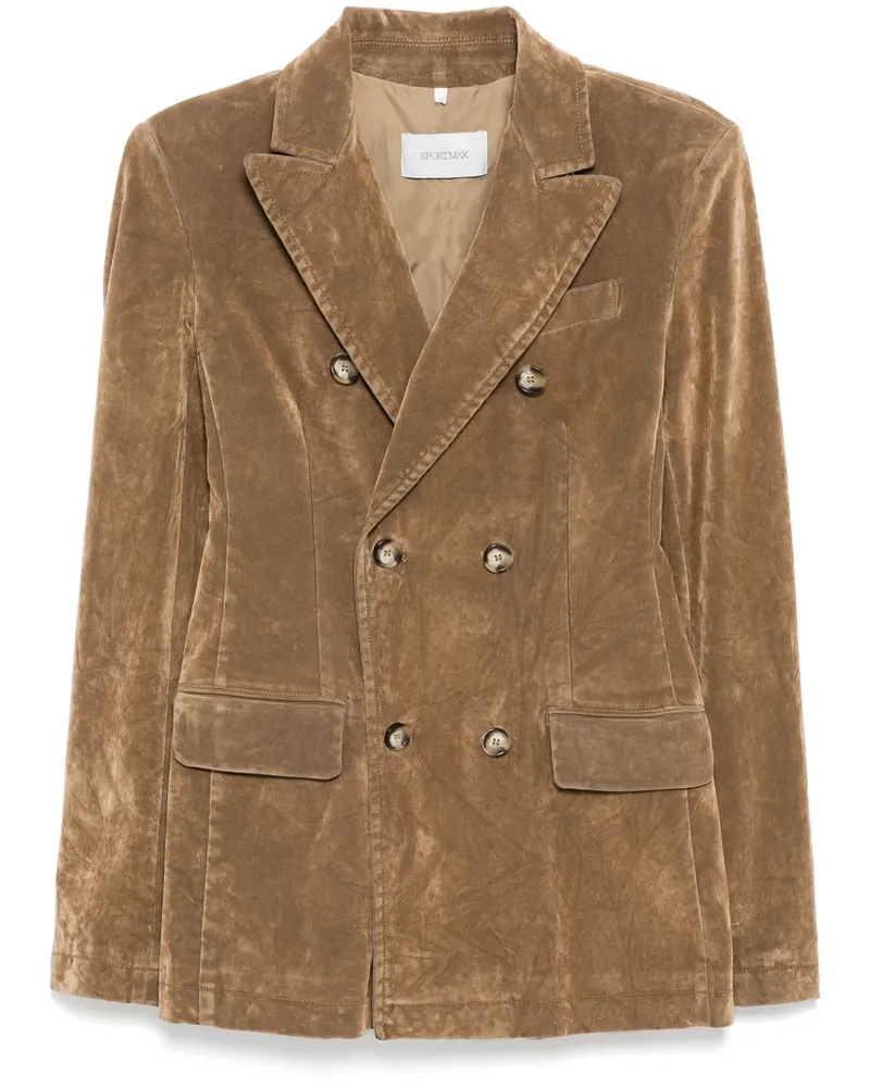 Max Mara Beflocktes Sakko - Braun Braun