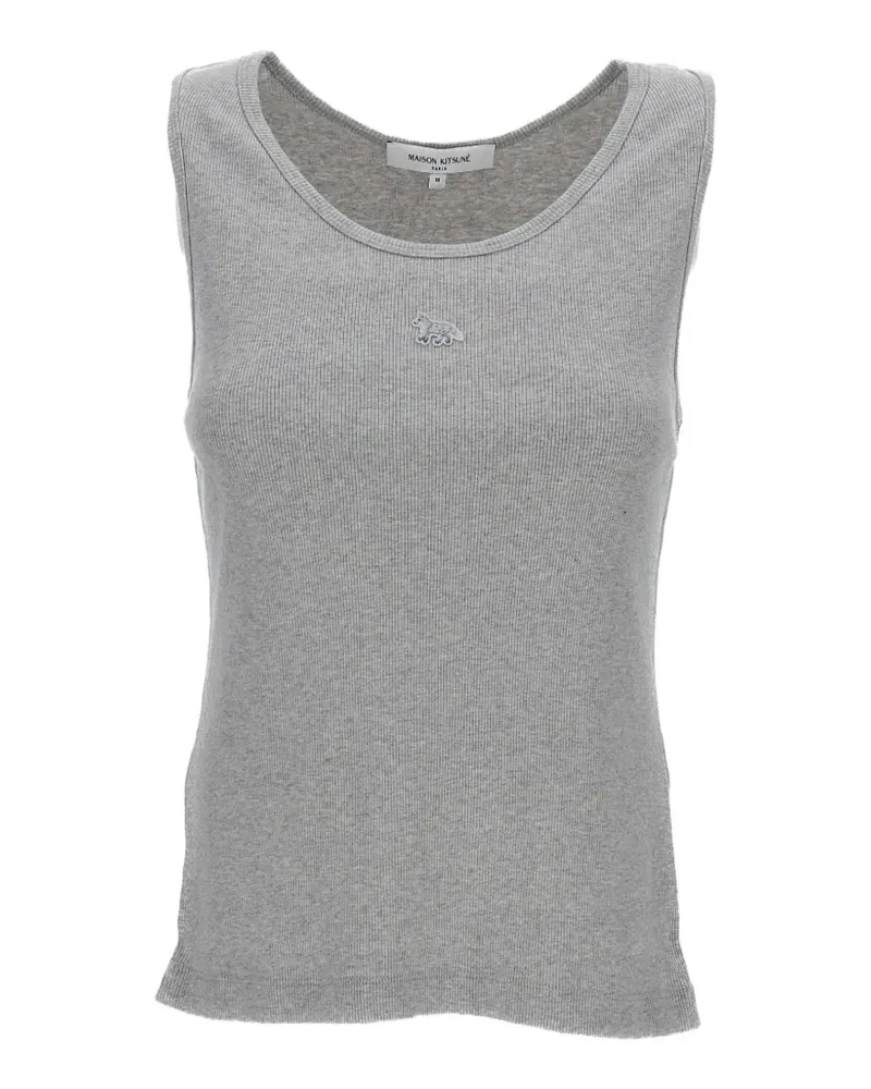 Kitsuné Top mit Cut-Outs - Grau Grau