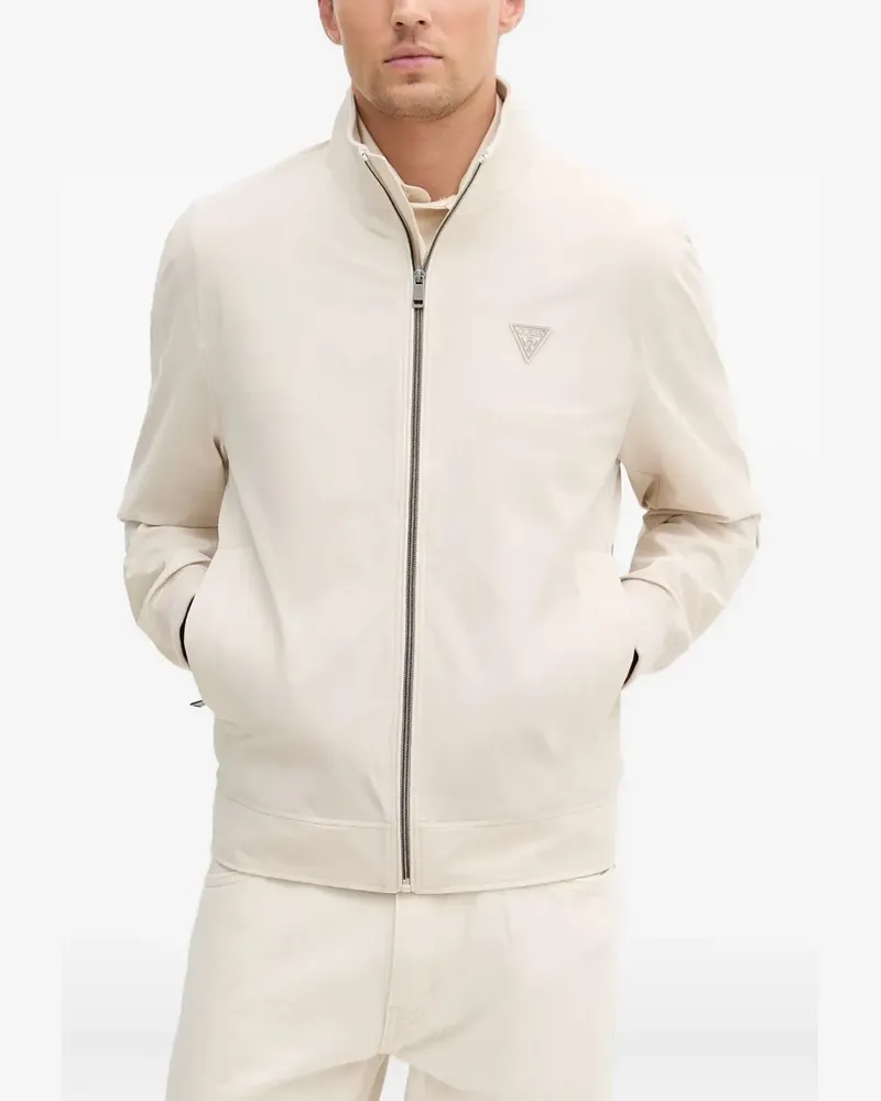 Guess Jacke mit Logo-Schild - Nude Nude