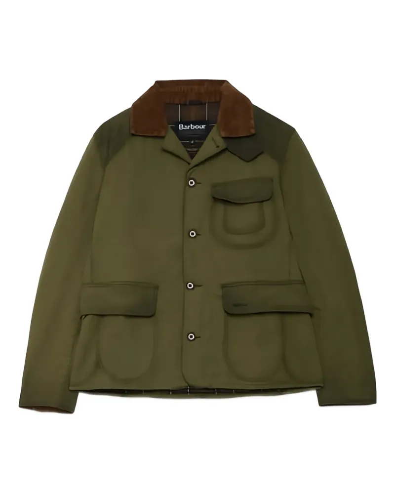 Barbour Jacke mit Cordkragen - Grün Grün
