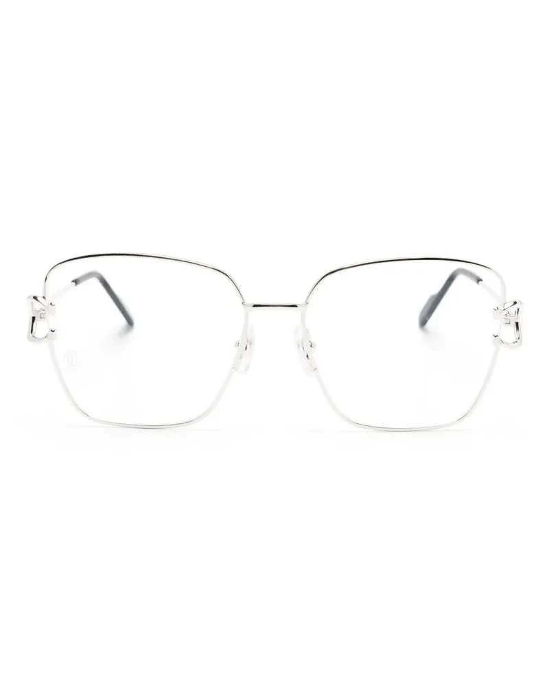 Cartier Brille mit eckigem Gestell - Silber Silber