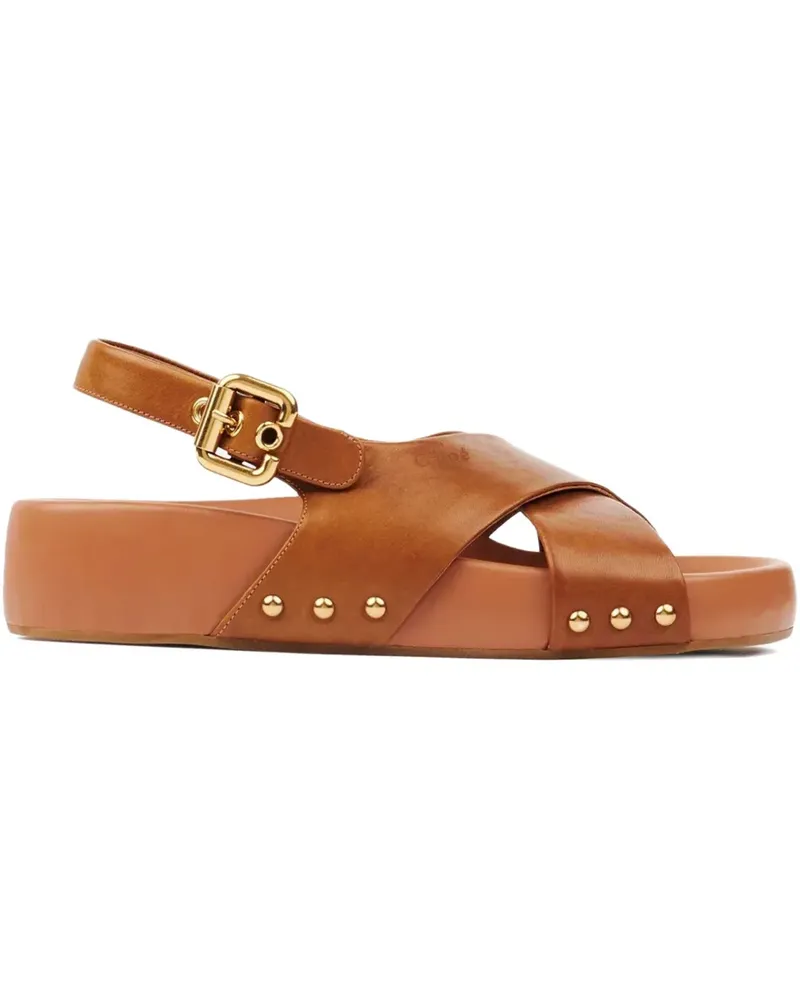 Chloé Mae Sandalen mit Nieten - Braun Braun