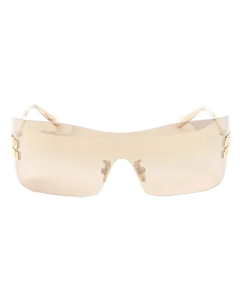 Miu Miu Aube logo-plaque sunglasses - Gold Gold