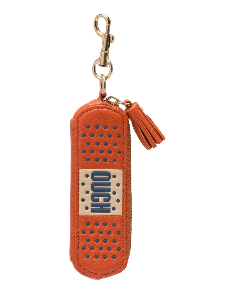 Anya Hindmarch perforated tassel keyring - Orange Orange